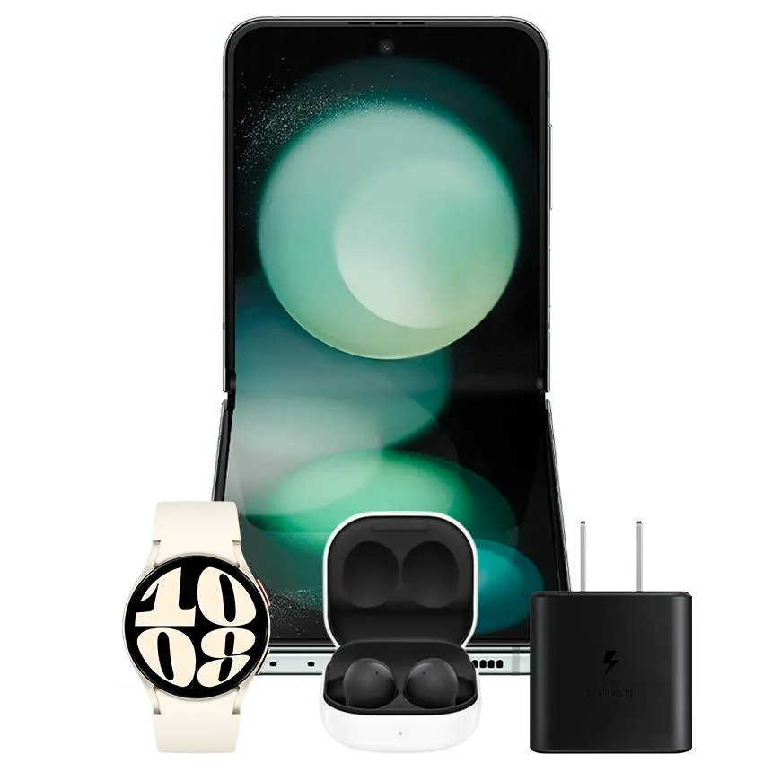 COMBO SAMSUNG GALAXY Z FLIP 5 (256GB) + BUDS 2 + GALAXY WATCH 6 40MM + WALLCHARGER