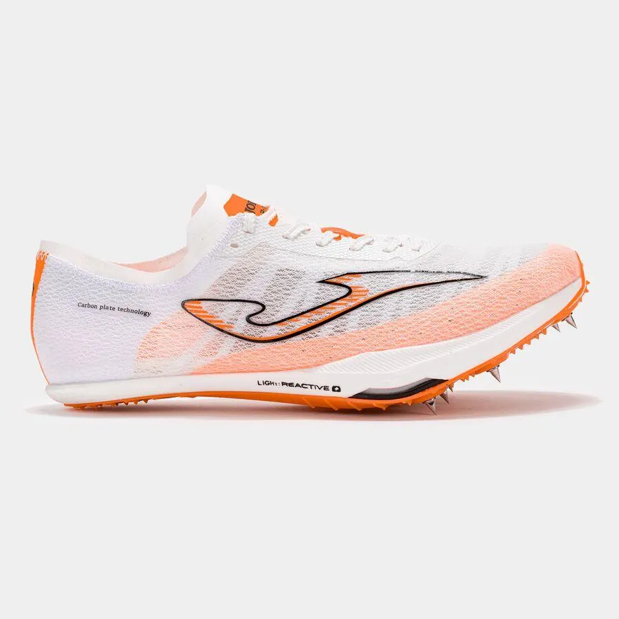 Zapatillas running R.R 1100 Spikes 25 unisex blanco naranja