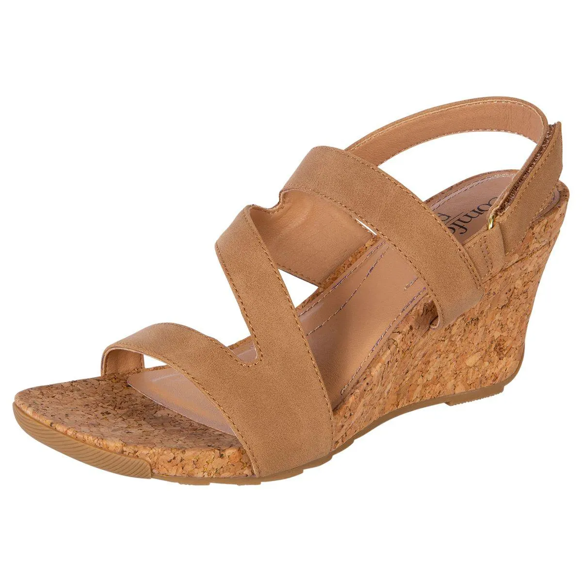 Sandallias Silvie con taco tipo cuña para mujer