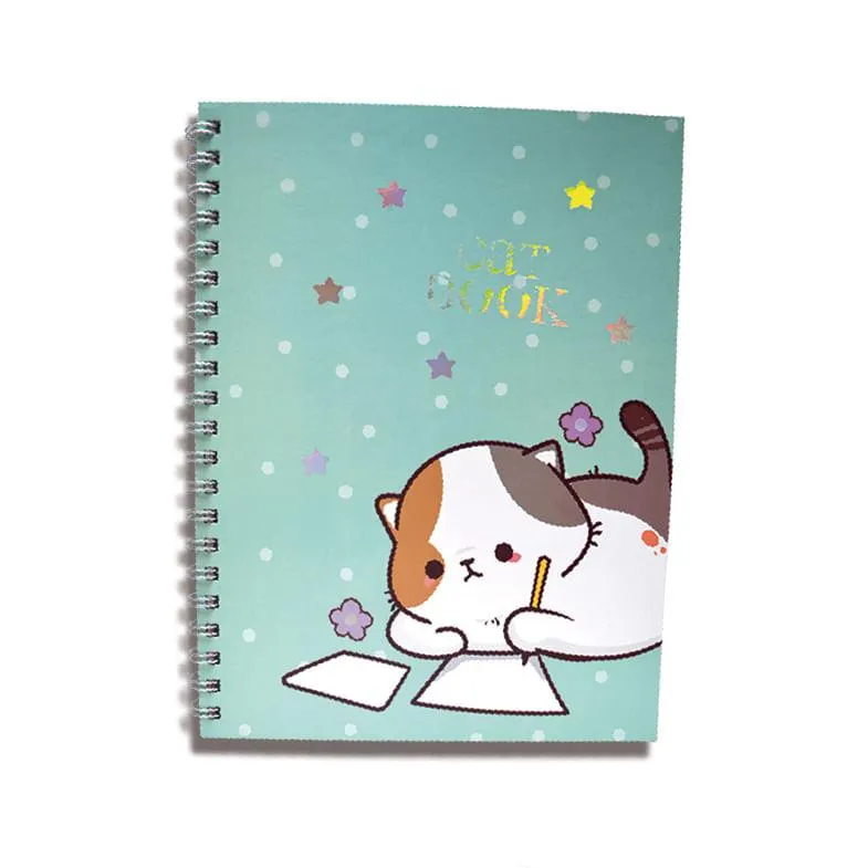 Cuaderno Espiral A4 200Hjs Cuadros Pasta Dura Cat Book