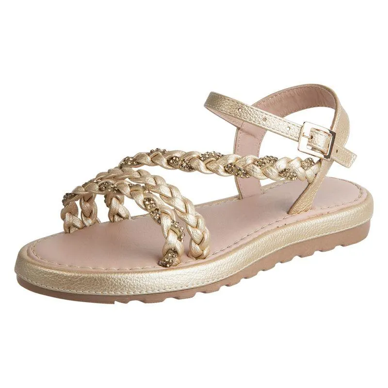 Sandalias planas para niña pequeña