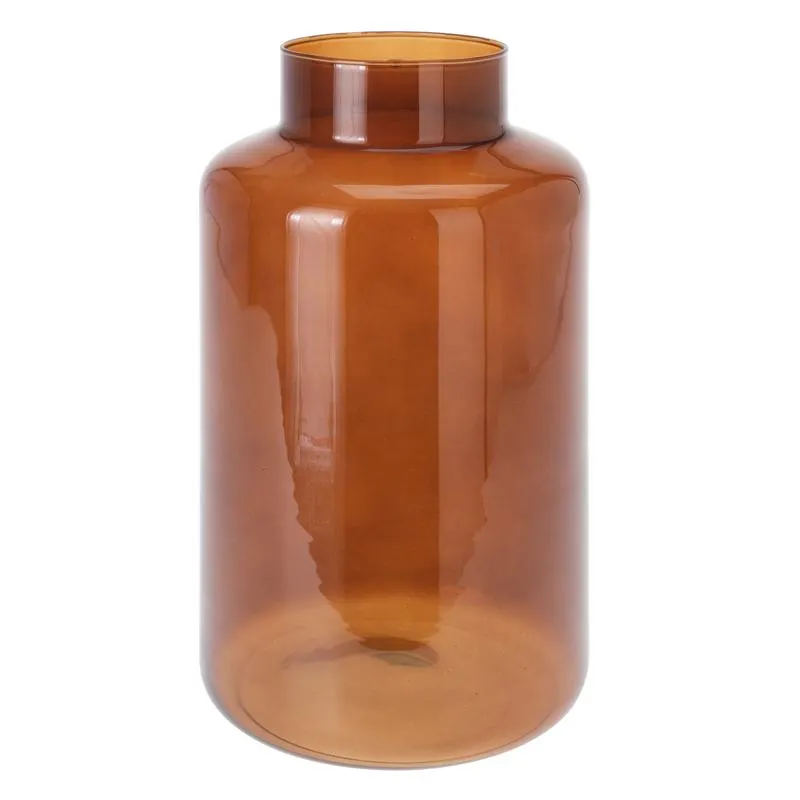 Florero Ámbar de Vidrio 25x14cm
