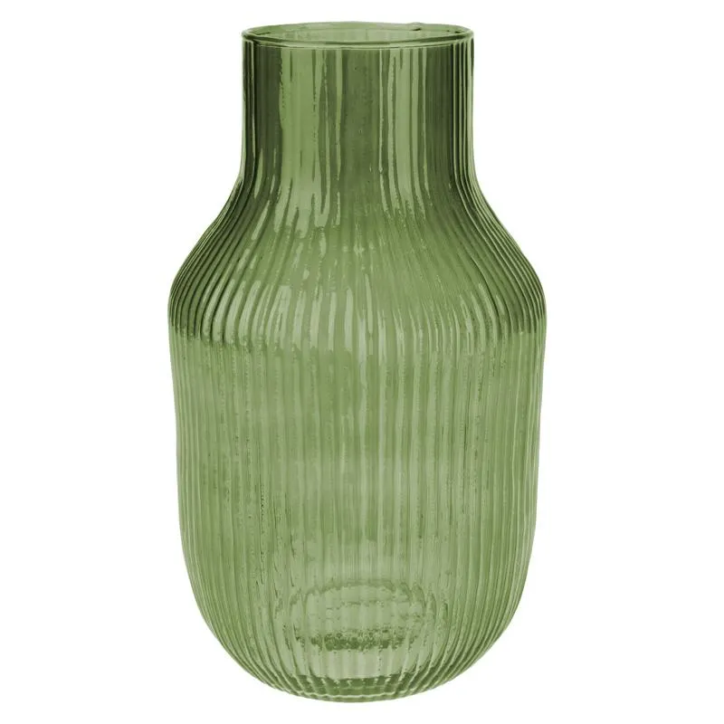 Florero Weden de Cristal 23x12cm Verde