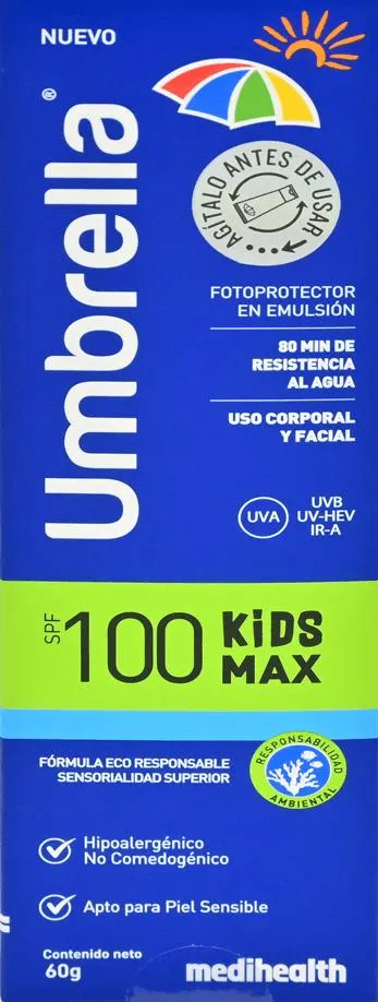 Umbrella Kids Máxima Emulsión Spf 100+ 60 g