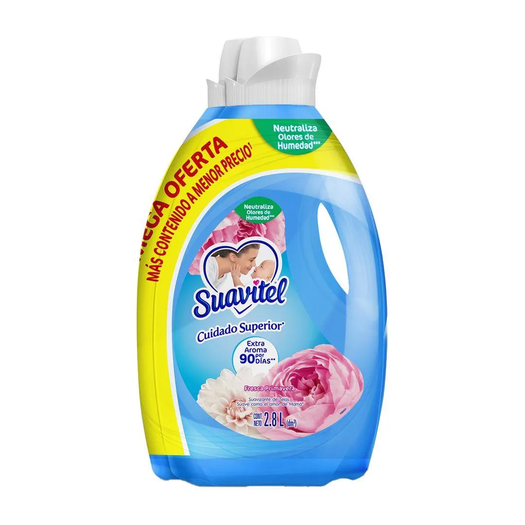 Pack 2 Uds Suavizante Suavitel Cuidado Superior Fresca Primavera 2.8L