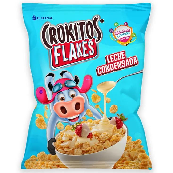 Cereal Crokitos Hojuelas De Maíz Leche Condensada 180Gr.