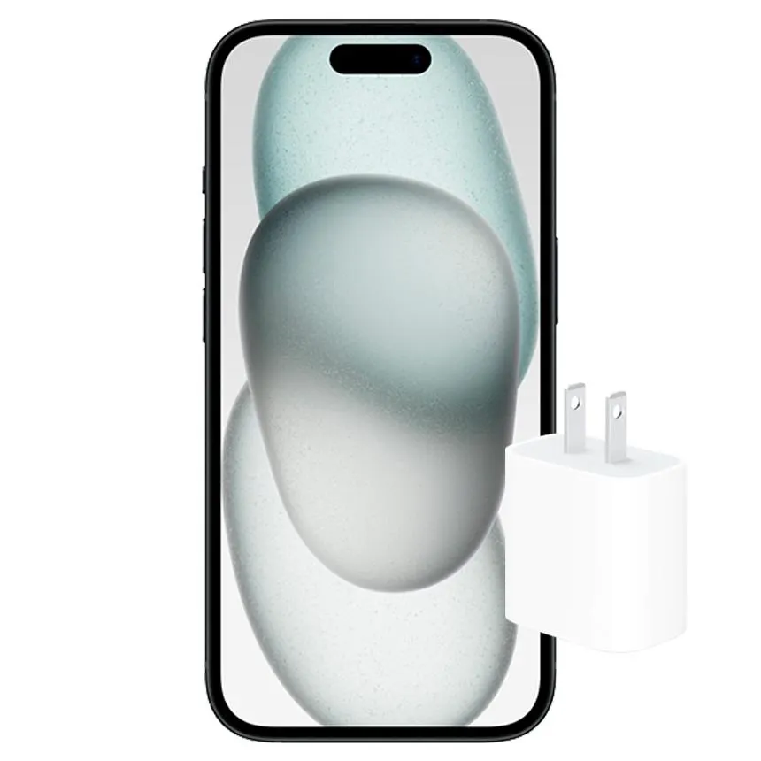 IPHONE 15 (128GB) + APPLE 20W POWER ADAPTER
