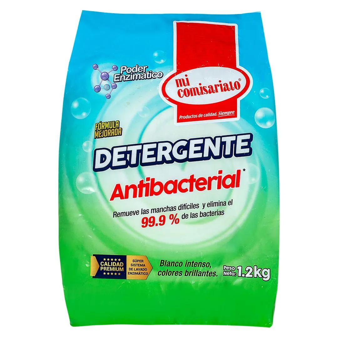 Detergente en Polvo Mi Comisariato Antibacterial 1.2kg