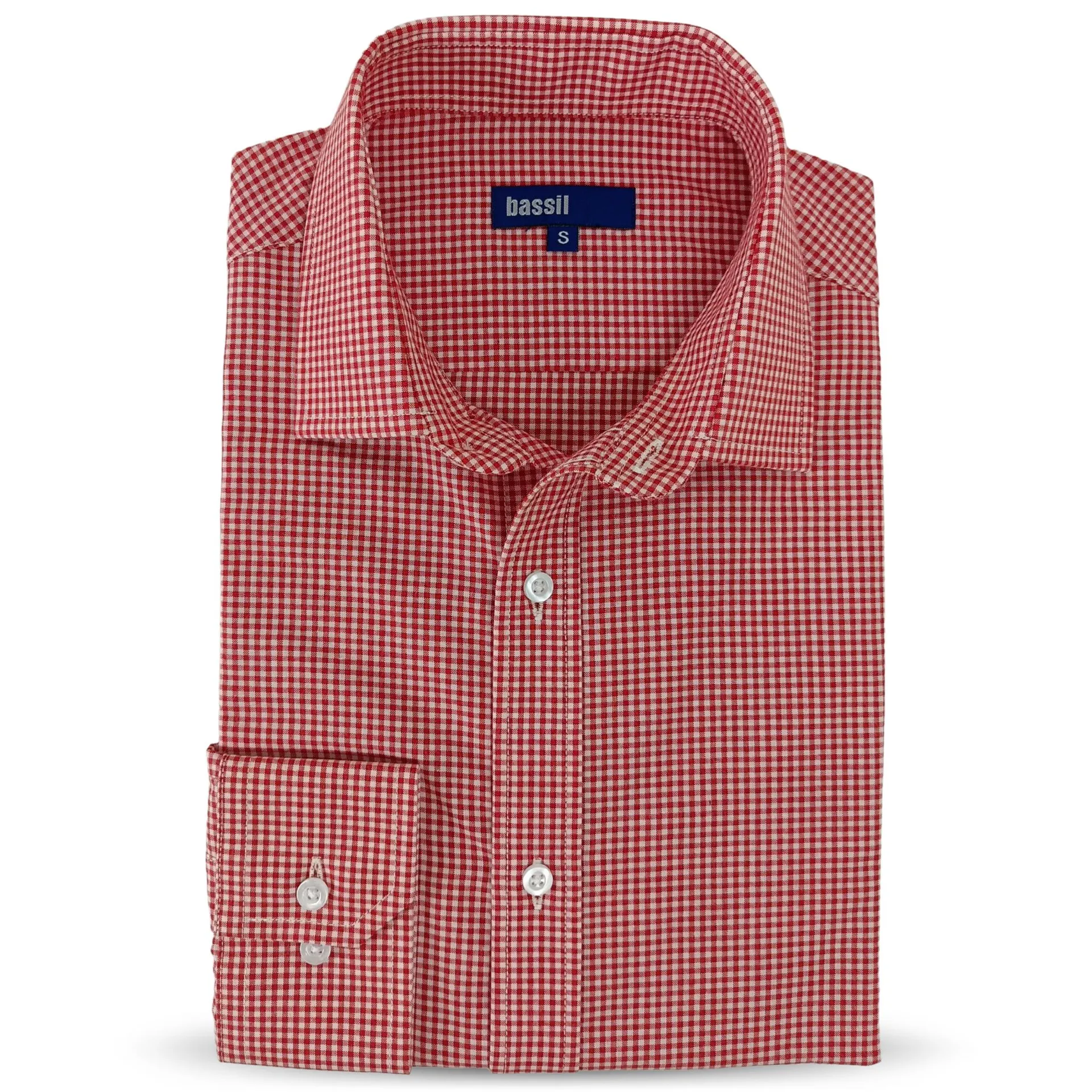 CAMISA MANGA LARGA ROJO CUADROS VICKY