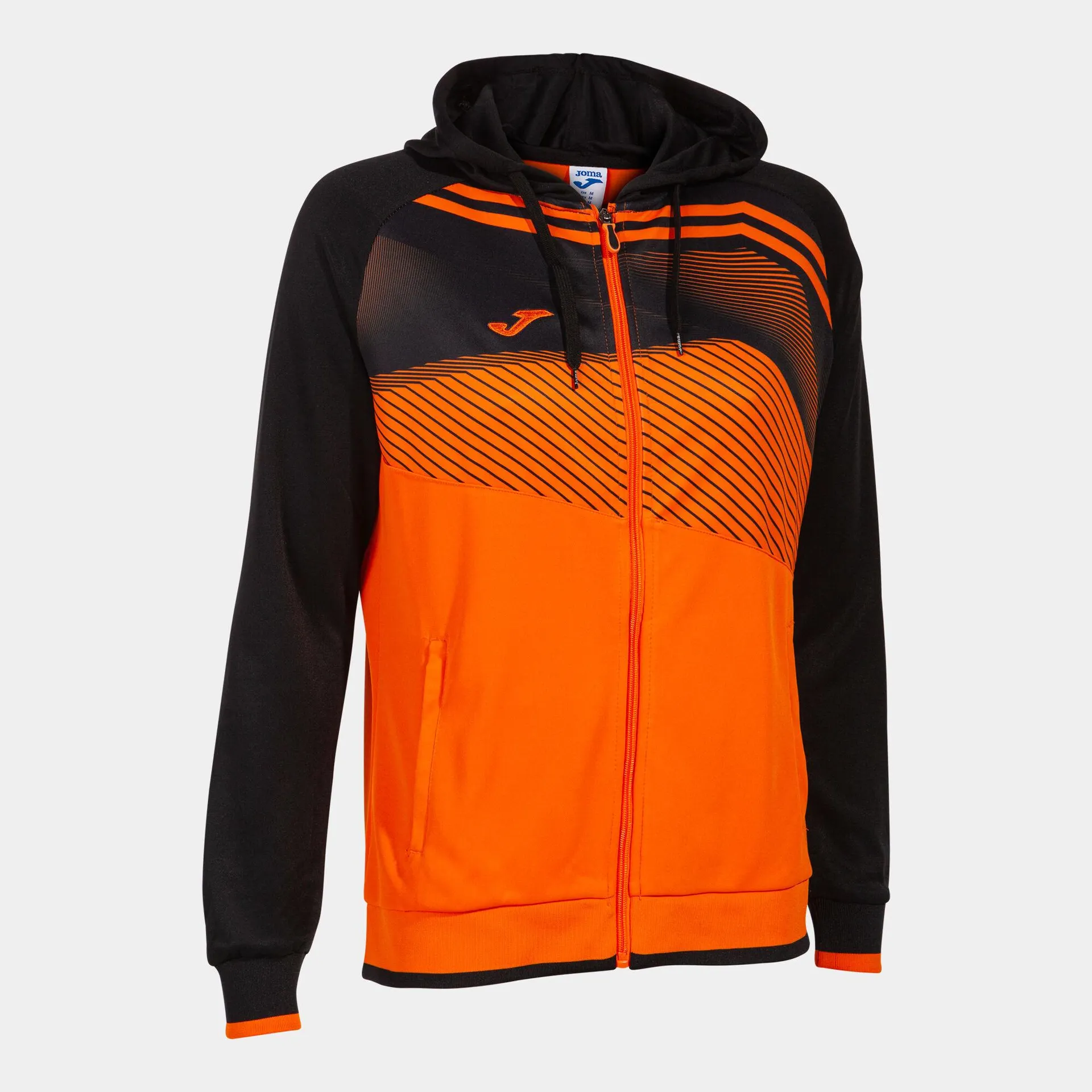 Chaqueta con capucha mujer Supernova II naranja negro