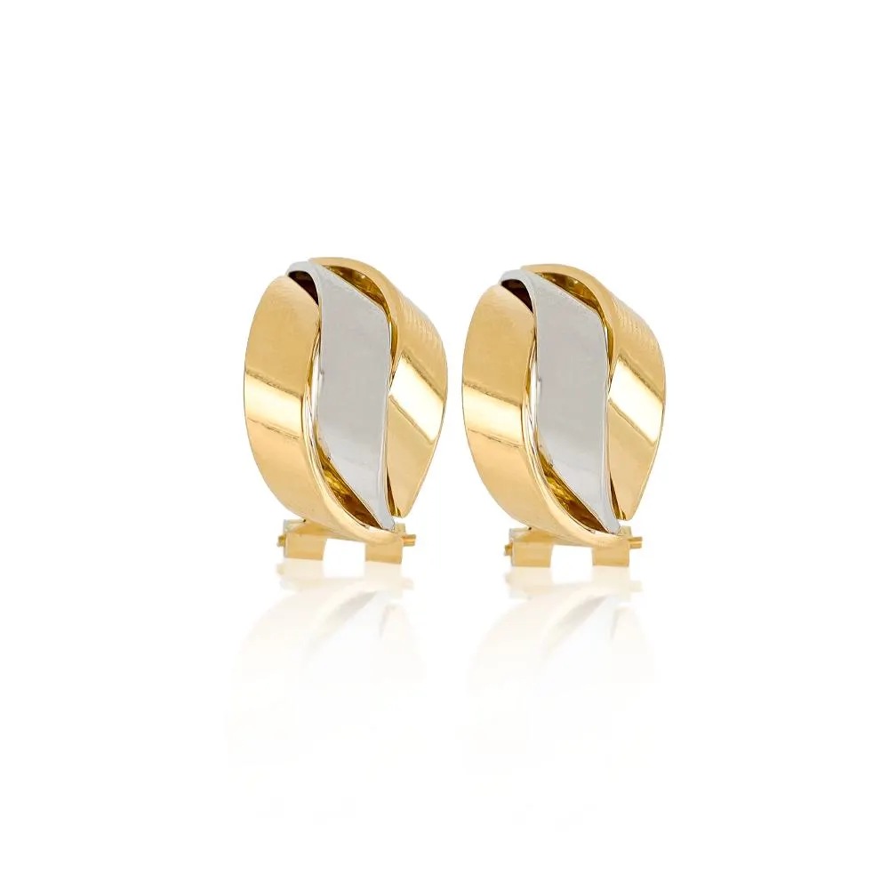 ARETES BANDAS BICOLOR COLECCIÓN BASICS