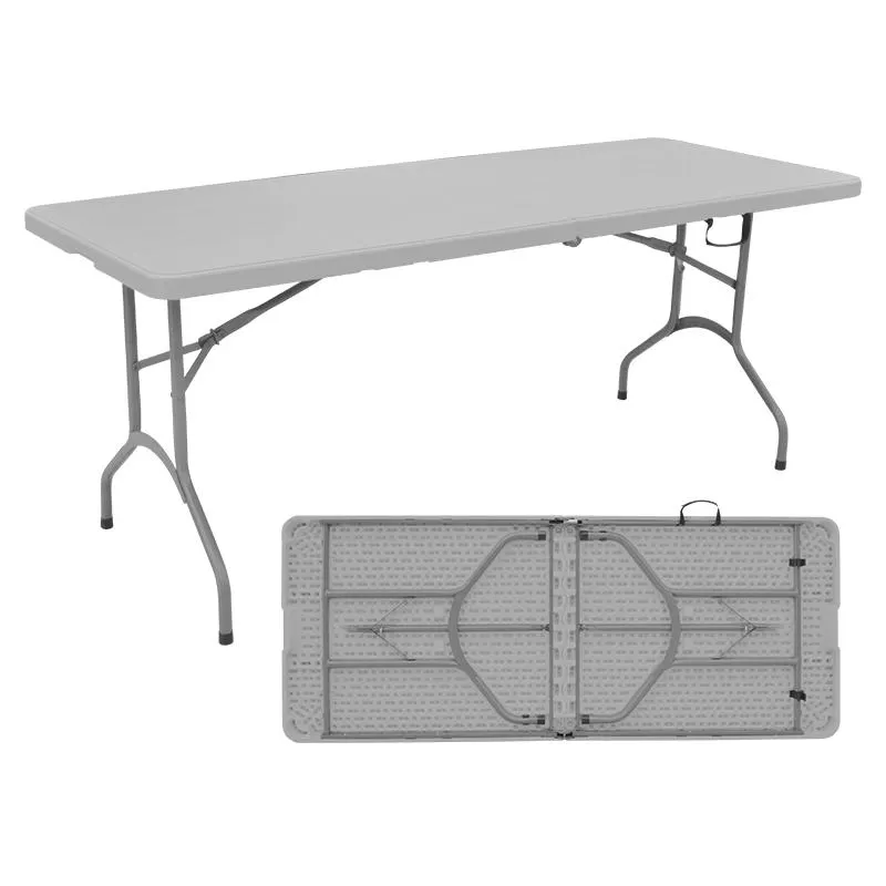 Mesa Alto Tráfico Plegable Rectangular 75x182cm