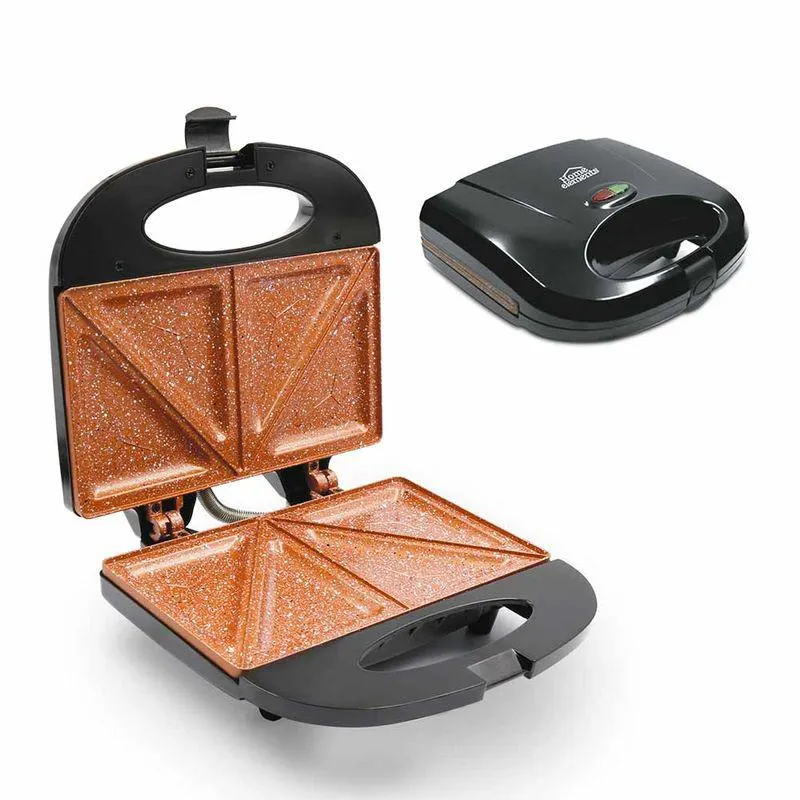 Home Elements - Sanduchera 2P HESM-117N | Cobre