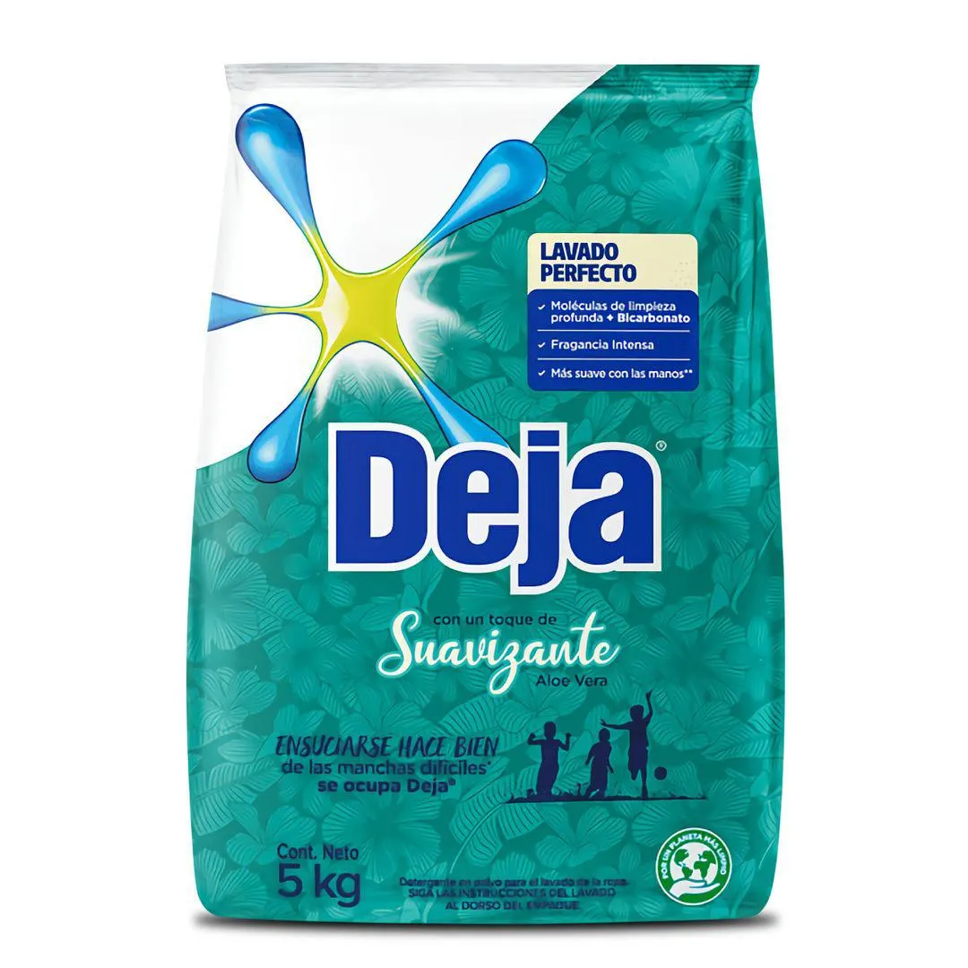 Detergente en Polvo Deja con Suavizante Aloe Vera 5Kg