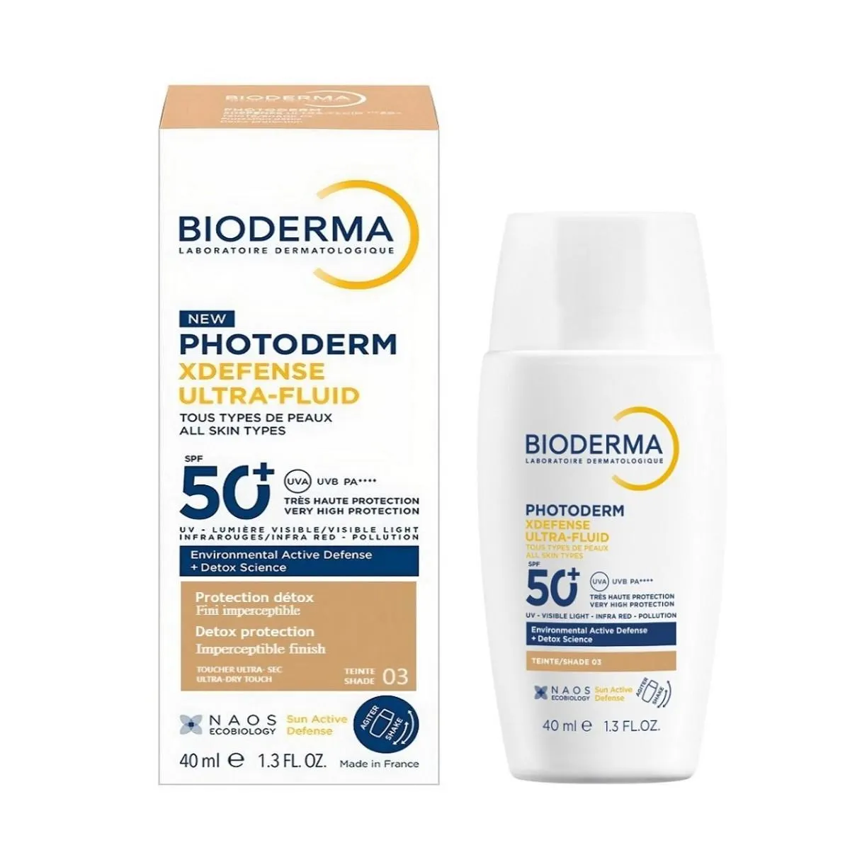 Protector Solar Facial Bioderma Photoderm Xdefense Ultra-Fluid Spf 50+ Tono 03 - 40 ml
