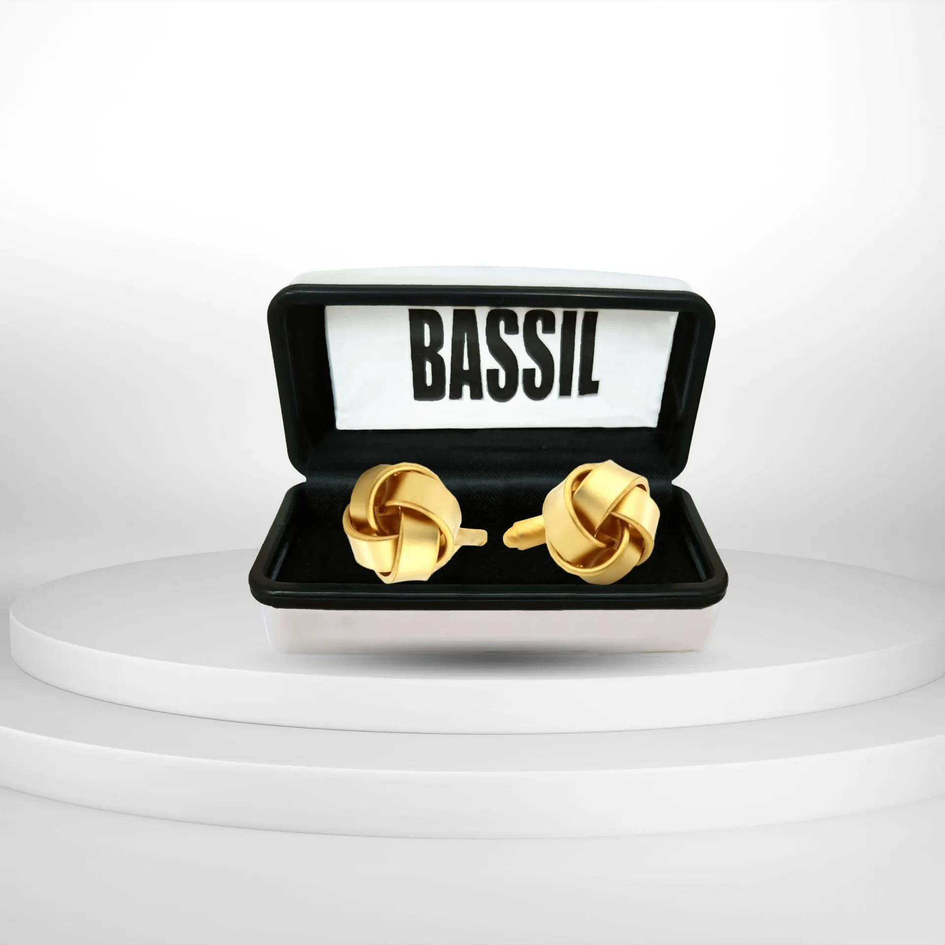 CUFFLINK NUDO DORADO LISO