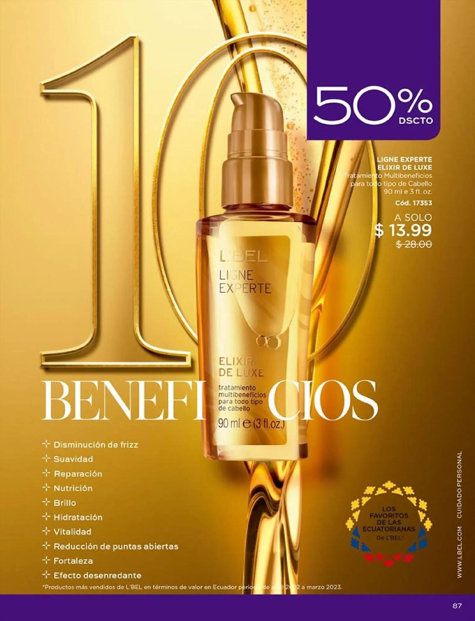 Catalogo de Catálogo L'bel 13 de septiembre al 3 de octubre 2023 - Pag 87