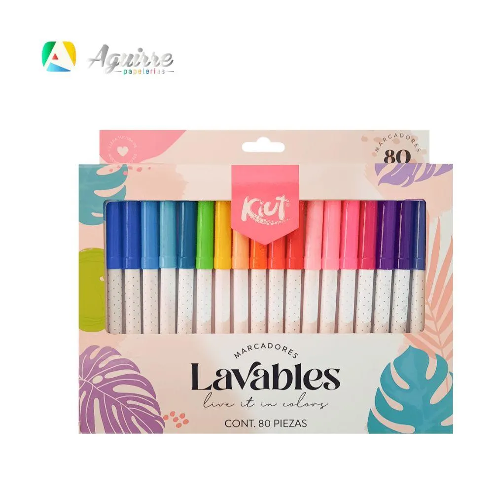 Marcador Escolar Pta Fina Jgox80un Lavable 568391