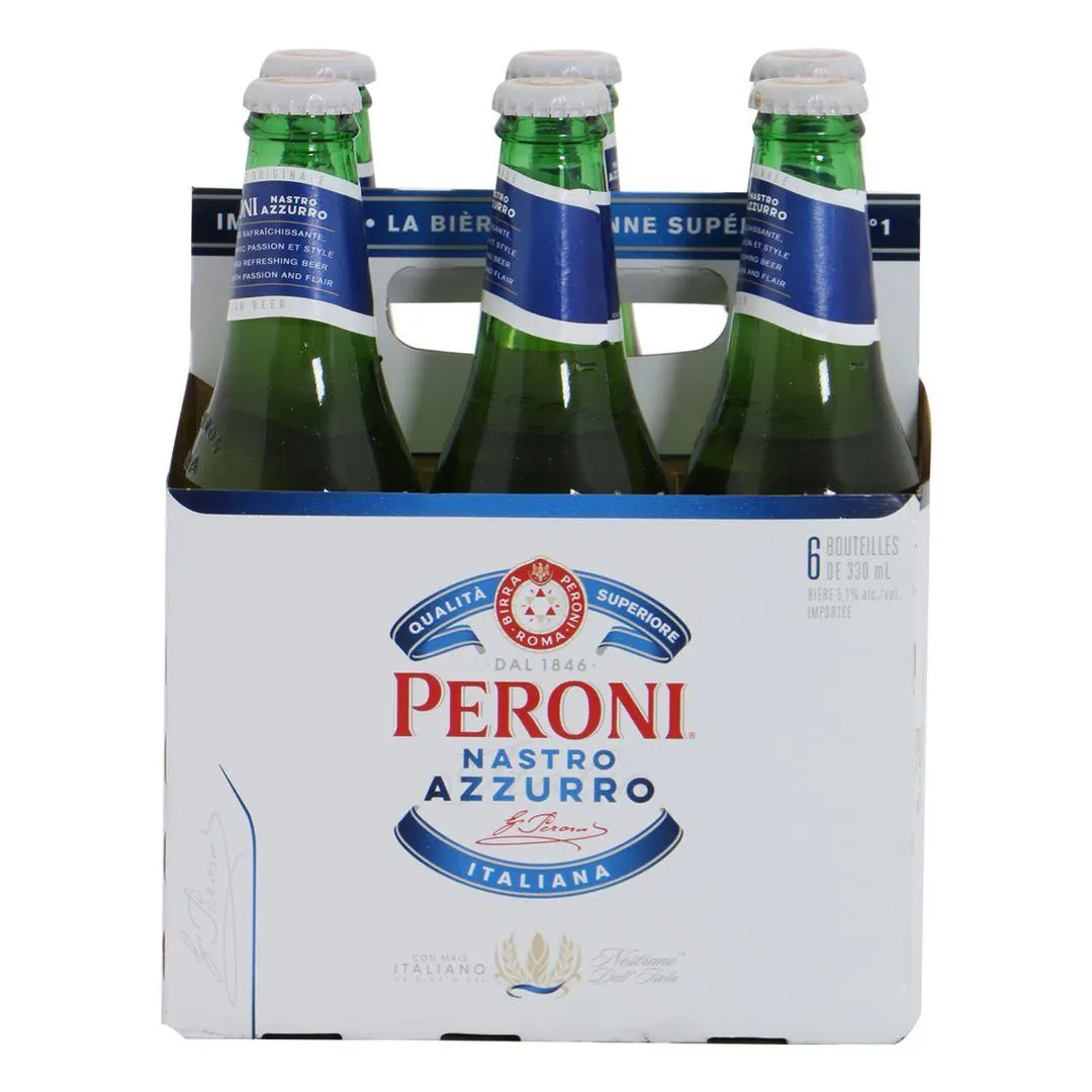 Six Pack Cerveza Peroni Nastro Azzurro Botella 330ml