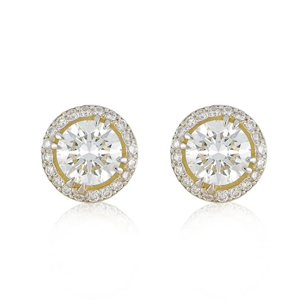 ARETES DIAMANTE RODEADO