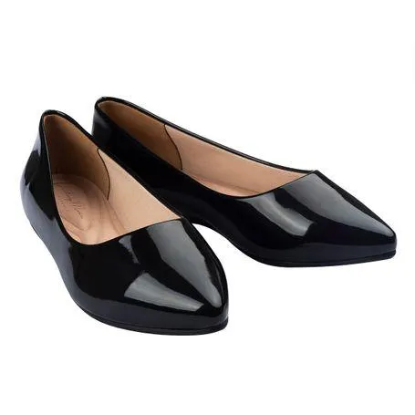Zapato Dama Punta Charol Litarg Mode Negro - Varias Tallas