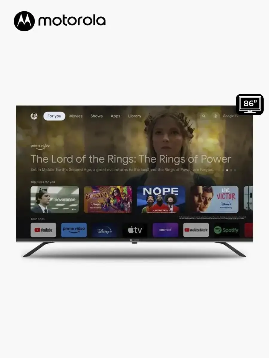 Smart Tv Motorola Google Tv QLED 86" 4K UHD TMKQLED