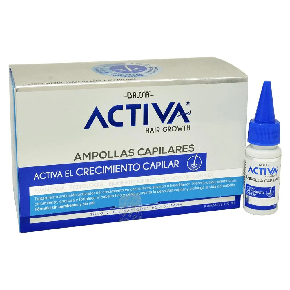 Activa Hair Growth Ampollas Capilares 13 ml 8 Unidades