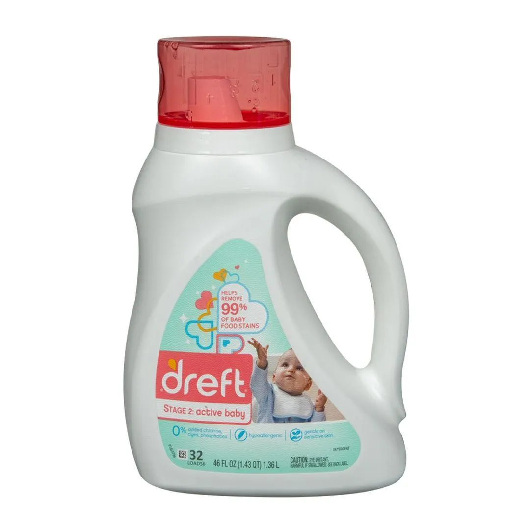 Detergente Líquido Dreft Active Baby 1.36L