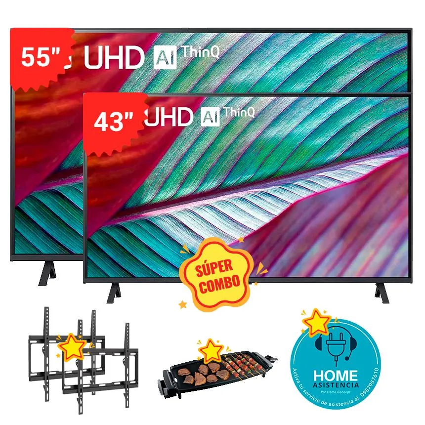 COMBO LG 55" (55UR7800PSB) + 43" (43UR7800PSB)