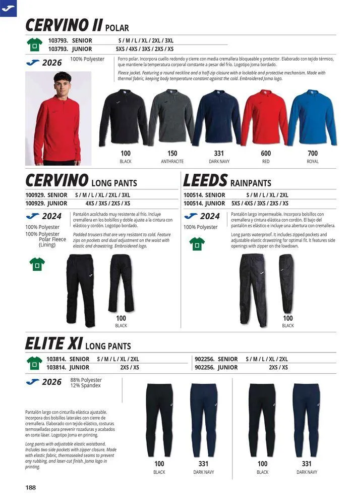 Catalogo de Teamwear Collection 2024 8 de mayo al 31 de diciembre 2024 - Pag 188