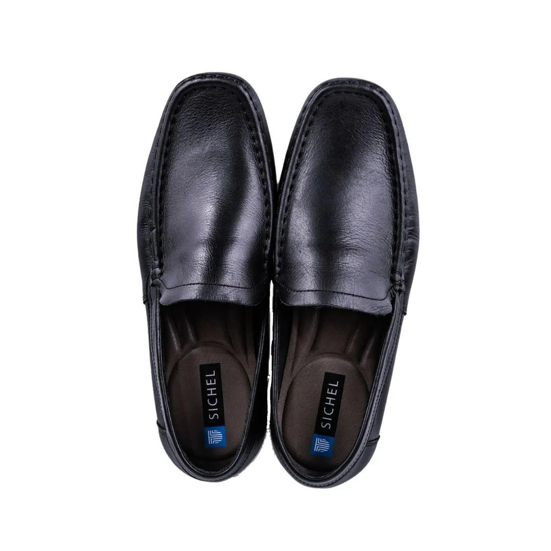 Zapato Mocasín Hombre Sichel Tubular Cuero Negro - Varias Tallas