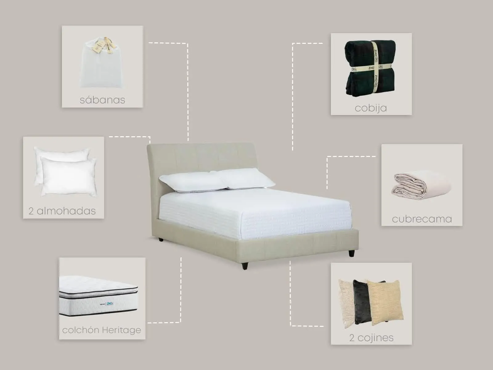 Set Cama Messina Heritage King