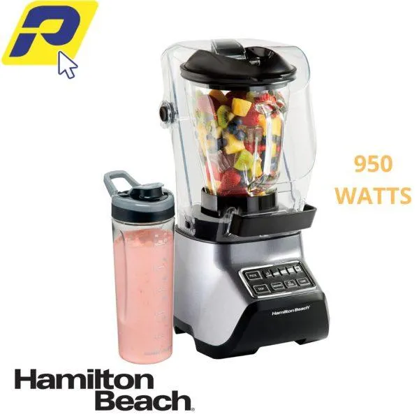 LICUADORA SILENCIOSA SOUND SHIELD HAMILTON BEACH 950 WATTS – 5 VELOCIDADES, 1.53 LT PLATA – 53602