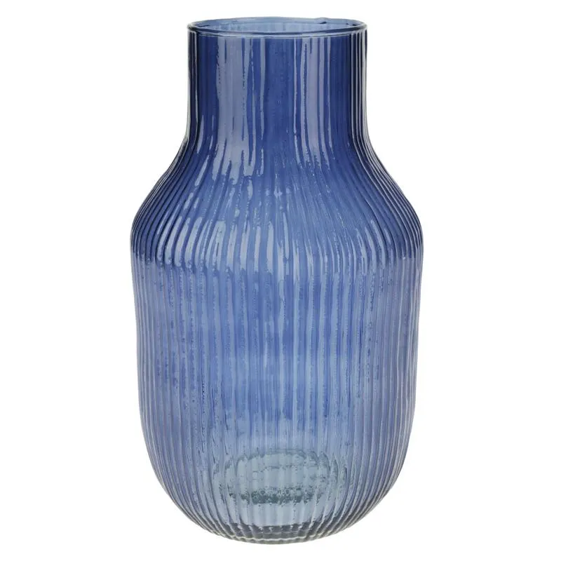 Florero Weden de Cristal 23x12cm Azul