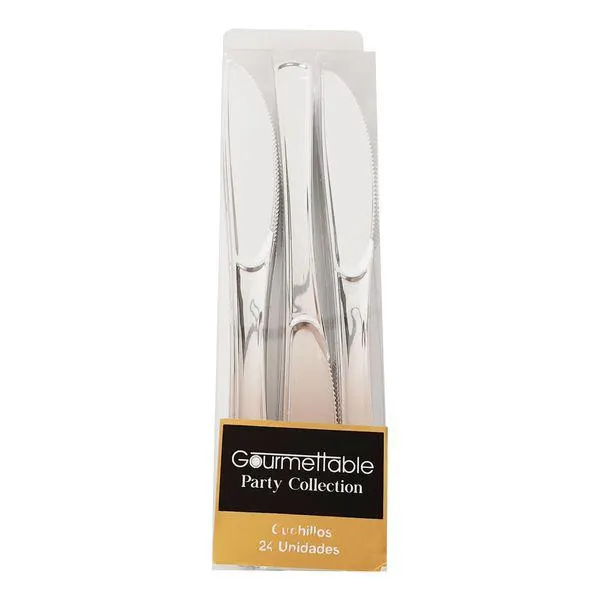 Set de Cuchillos Descartables Silver 24 Piezas