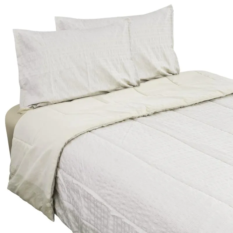 Cubrecama Beige Crepe King