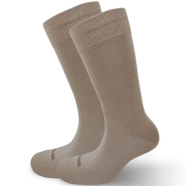 Medias de caballero, beige llana