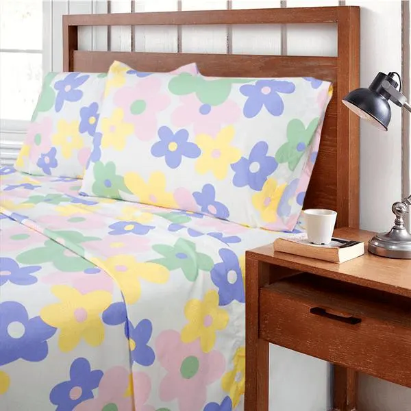Sábanas Flores Juvenil Queen - Sábanas Flores Juvenil Twin