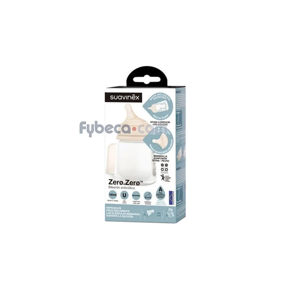 Biberón Zero Zero 180 Ml Transparente Unidad