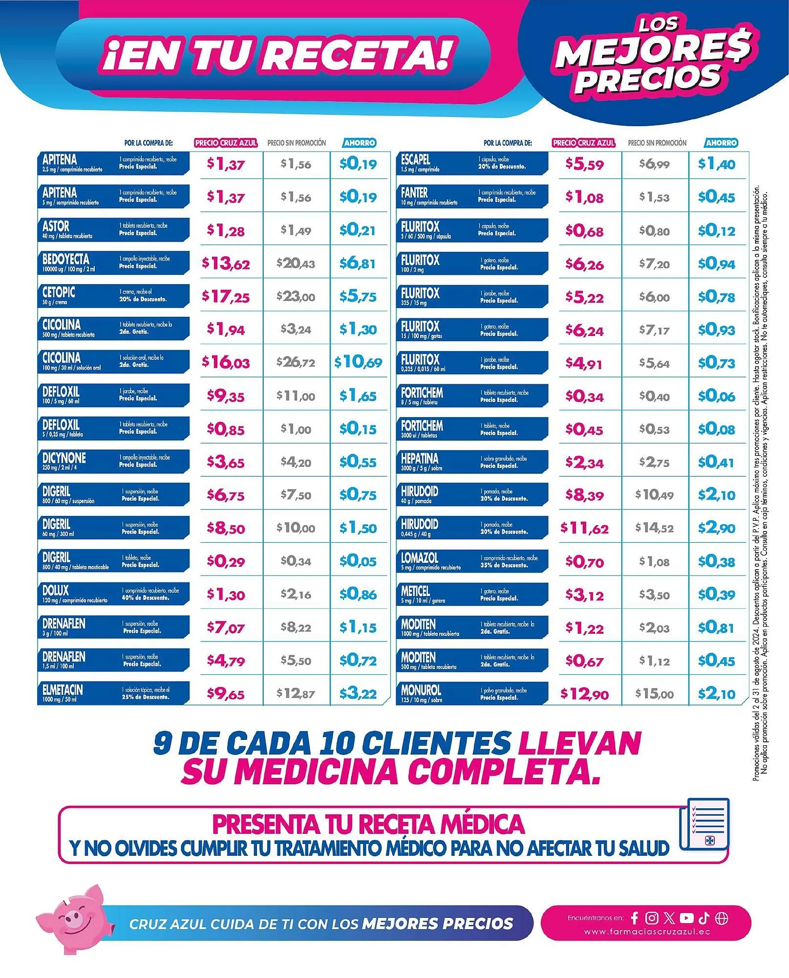 Catalogo de Catálogo Farmacias Cruz Azul 1 de agosto al 31 de agosto 2024 - Pag 16