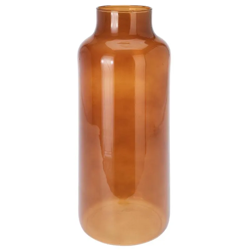 Florero Ámbar de Vidrio 35x14cm