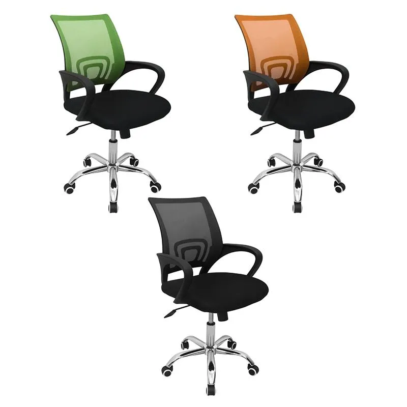 Silla con Espaldar de Malla Negra