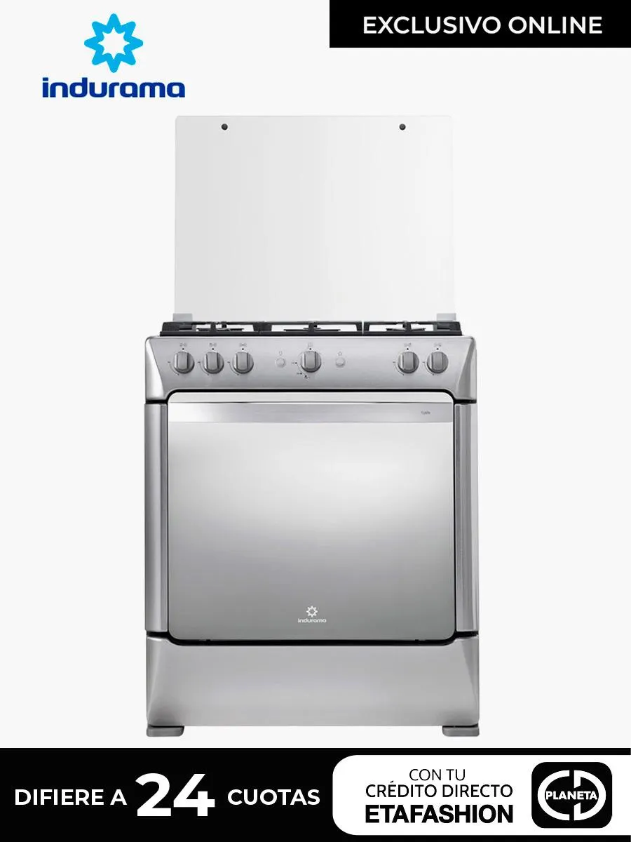 Cocina Turin Zafiro C30 S01/ 5 Quemadores Croma - Indurama