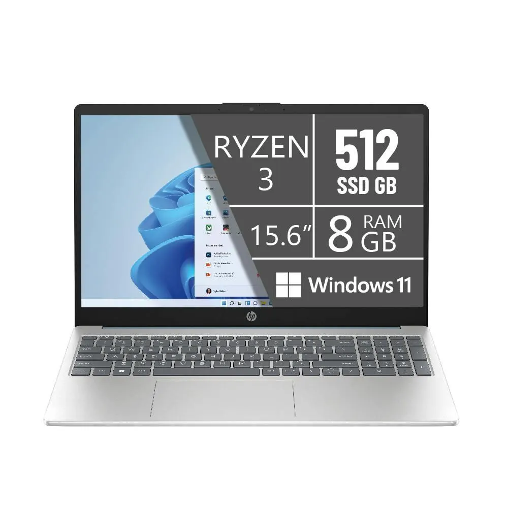 PORTATIL HP 15FC0004LA/RYZEN 3-7320U/8GB/SSD 512GB/15.6 PULG/W11/VERDE METALICO