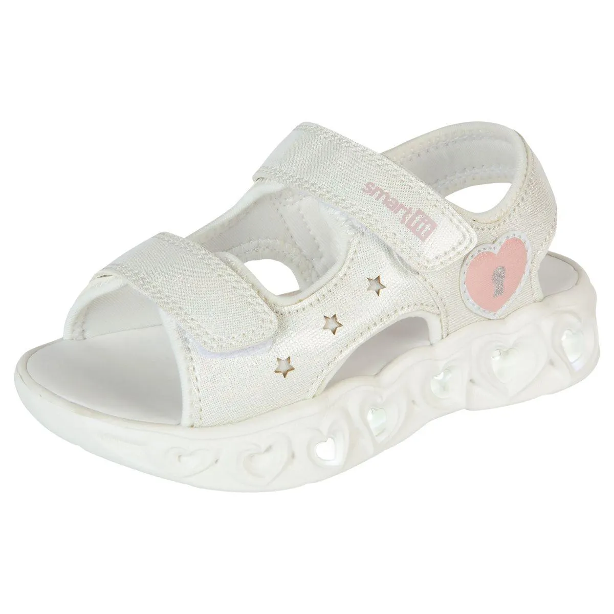 Sandalias con diseño de corazones para niña pequeña