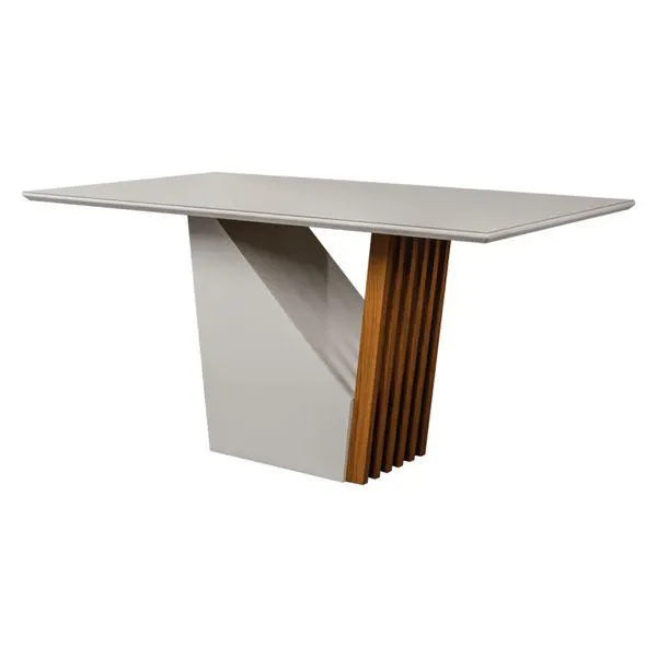 Mesa de Comedor Rectangular Veneza|Bi Color Roble claro/Blanco antiguo