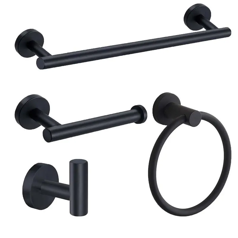 Accesorios de Baño en Set de 4 Piezas Negro Vitta