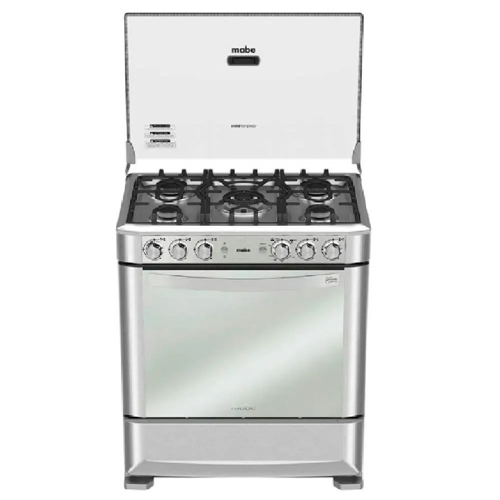 COCINA MABE EM7640FX1/6 QUEMADORES SELLADOS/ENCENDIDO ELECTRICO/PLANCHA ASADORA/GRILL/LUZ EN HORNO