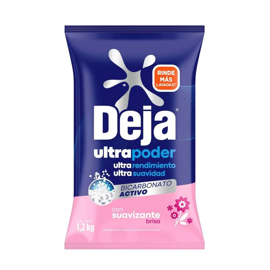 Detergente en Polvo Deja con Suavizante Brisa Primavera más Bicarbonato 1.2kg