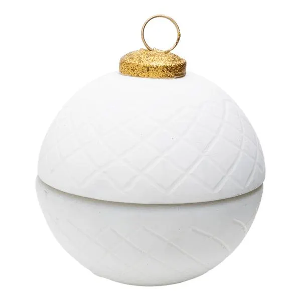 Vela Esfera Blanca Navideña